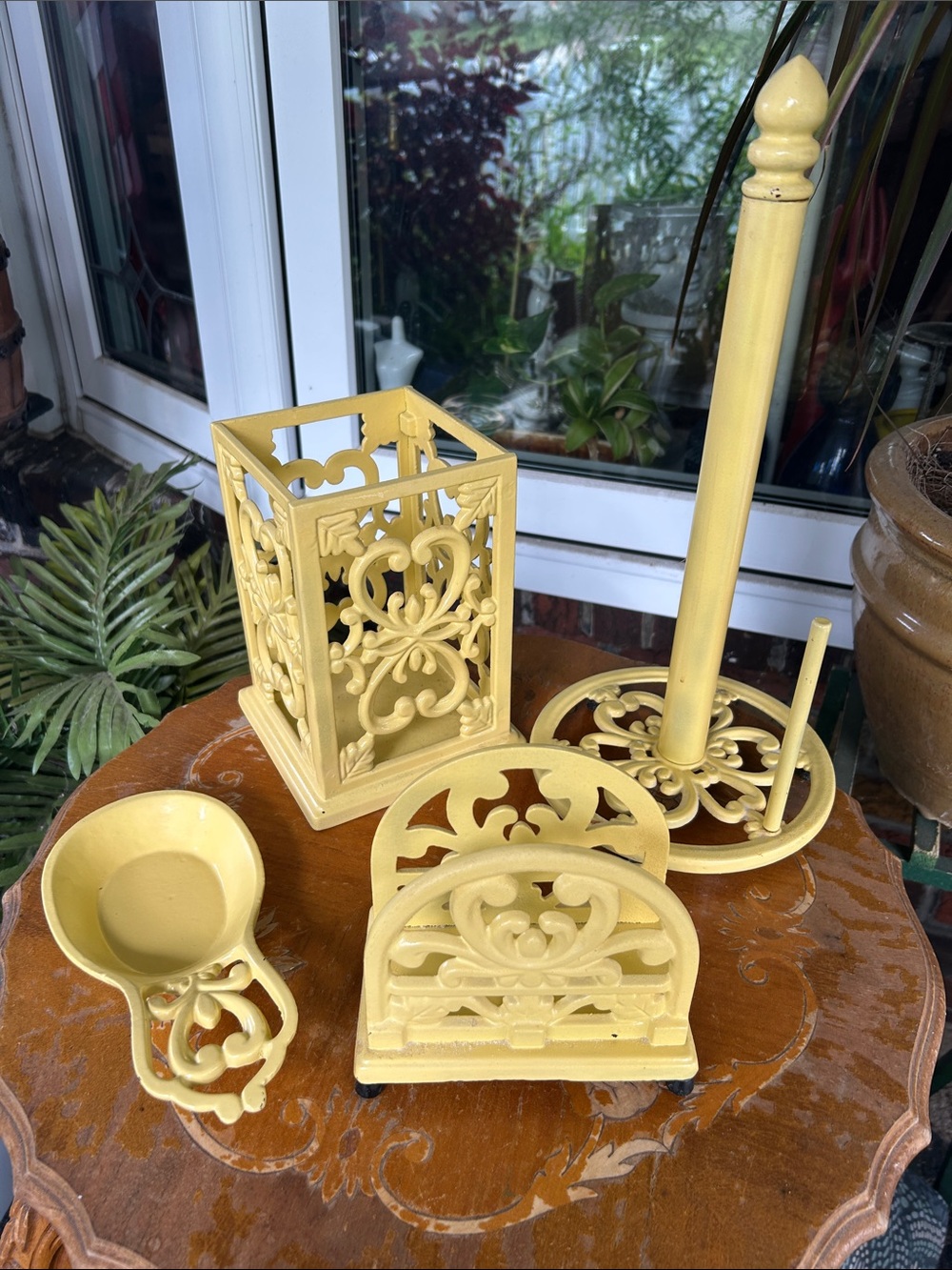Yellow Cast Iron Kitchen Set